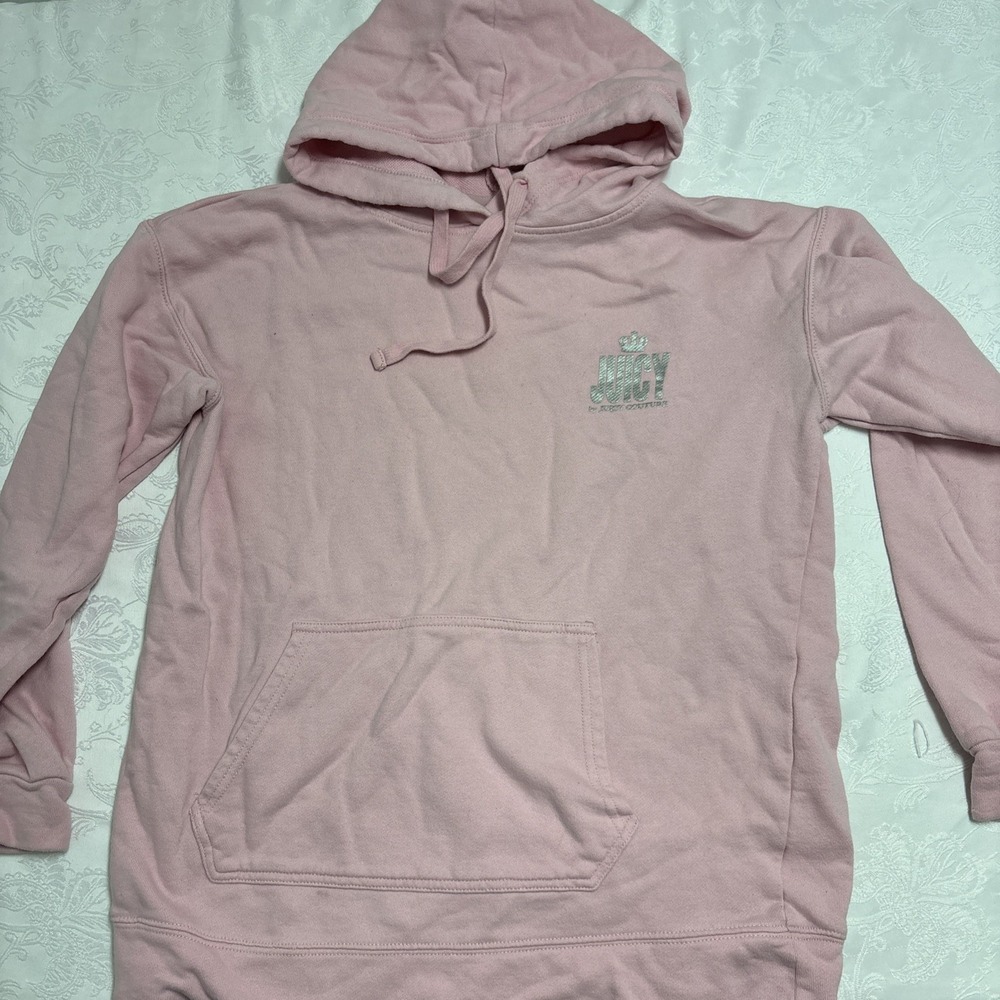 Juicy Couture Pink Pull Over Hooded Sweater Jacket Y2K  Size‎ Small